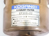 Koganei EF300-02 Exhaust Filter – close-up of product label showing model number EF300-02 and Made in Japan