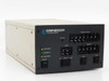Compumotor 2100-1 Series Indexer front panel — Power switch, Accelerate/Constant V/Decelerate LEDs, Preset Position and Velocity thumbwheel displays, On-Line LED, Start and Stop buttons