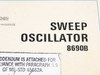 HP 8690B Sweep Oscillator Operating and Service Manual