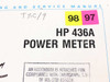 HP 436A Power Meter Operating and Service Manual with Options 003/004/022