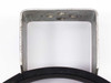 Cherry-Burrell tank bracket clamp – top-down view of mounting flange showing three rivets and rubber band interior