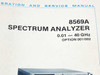 HP 8569A Spectrum Analyzer Operation and Service Manual Volume 3