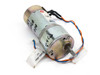 Pittman GM8712-31 gearmotor – side view showing handwritten marks and attached print ribbon cable tag