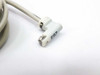 Close-up of Misumi ME33L3 sensor head showing compact rectangular body and mounting tab