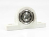 KMS Plastic Mounted Pillow Block 1/2" Bore SS 316 Core PPL204-SSIB-1/2-6