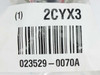 American Standard faucet cartridge label showing model 2CYX3 and part number 023529-0070A with barcode