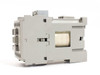 Allen-Bradley 100-C09D10 contactor side profile view showing DIN rail mounting clip and coil assembly