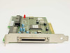 IBM 60H7823 Adaptec AHA-2940UW Ultra Wide SCSI PCI card – angled three-quarter view showing bracket with external 68-pin SCSI connector and full card profile