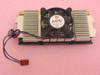 Intel Pentium II 400MHz Slot 1 processor SL357 with Aavid ball-bearing fan and dual heatsink fins – front view