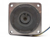 Oriental Motor 5IK40GK-A induction motor — direct face view of square mounting flange and output shaft with gear