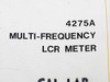 HP 4275A Multi-Frequency LCR Meter Service Manual