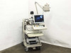 Nicolet Biomedical Viking Select EMG system full view — mobile cart with monitor, control panel, articulating arm, and peripheral components