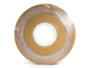 I-Leaf Natural Release Liner roll, end-on view showing cardboard core and tan film winding