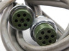 Tokyo Foton TFL 150 cable — close-up of both 8-pin circular connector faces side by side showing pin layout and green inserts