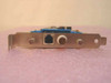 DCA 007745 IRMA 3 ISA card bracket end view – RJ-45 port and coaxial connector visible on metal bracket