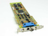 DCA 007745 IRMA 3 ISA card angled top view – full board with blue DB-style internal connector and RJ-45/coax bracket
