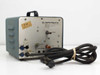 Headway Research EC100A rear panel showing VAC Spinner, VAC Pump, Tach Cal, Ungrounded Sig, Int Ref, Ext Ref, J1, J3, J4 connections and attached power cable
