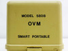 Close-up of Thermo Environmental 580B OVM end panel showing MODEL 580B OVM and SMART PORTABLE molded labels