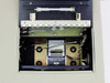 MCR308BTD0X interior top view with lid open — paper drive mechanism, galvo pen carriage, and Nutek pen calibration/adjustment block visible