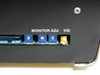 Sloan Dektak IIA module interface unit — rear panel MONITOR ADJ section showing CONT, GRY, BRIGHT trim potentiometers and VID SMA connector