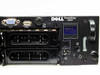 Dell PowerEdge 2650 – front panel detail showing Dell PE265 LCD display, power button, USB port, VGA connector, and empty HDD bays