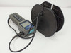 YSI 85 meter handset and open cable spool showing cable reel housing detail