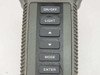 Close-up of YSI 85 control button panel: ON/OFF, LIGHT, up, down, MODE, ENTER buttons