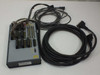 Parker Compumotor AT6250 2-axis servo controller front view with multiple interface cables laid out