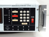 Aydin 3053 front panel right-side detail showing Demodulator/Bit Sync model label, data entry keypad, status LEDs, lock/channel/loss indicators, and red power switch