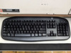 Logitech keyboard included with the PWS P5NMS wafer prober system, shown on slide-out keyboard tray