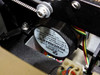 Close-up of Compumotor Powermax II bipolar stepper motor installed in PWS P5NMS transport mechanism