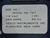 Veeco TG7 Thermocouple Gauge Control - 115VAC - Power Cord is Frayed - AS IS