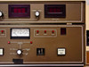 Tegal 701D right-side control panel showing flow and temperature digital displays, Chan I and Chan II selectors, RF On button, Chamber Pressure meter, Prog Abort/Fault indicator, and FWD PWR knob