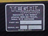 Tegal 803 manufacturer data plate showing Tegal Corporation, Novato CA, Part No. 803, Serial No. 8030293, Made in USA