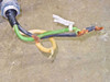 Tegal 803 – close-up of main power cable end showing bare conductors with corrosion on wire ends (black, green, yellow conductors)