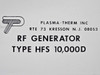 RFPP RF Plasma Products HFS-10000D Plasma Generator 10KW @ 13.56MHz - As Is