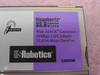 US Robotics XJEM3336 Megahertz 33.6 Ethernet Modem PCMCIA card – close-up of product label showing XJACK, 10Mbps LAN, 33.6/14.4kbps specs