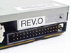 Sony MP-F17W-FP floppy drive — rear closeup of 34-pin data connector and REV.O label