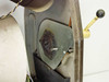 LP Associates 8510 Xelamp — rear interior view showing lamp socket aperture area with brass-handled shutter lever and mesh-covered igniter port