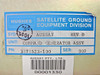 Hughes Satellite Ground Equipment Division identification label — shows SYS: AUSSAT, REV D, UNIT: Command Generator Assy, PN: 3878523-100, SER: 002, AUSSAT PTY. LTD. barcode label 00001330
