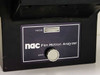 NAC PH-701 Film Motion Analyzer front control panel showing FOCUS slider, LOCK knob, and NAC Film Motion Analyzer nameplate