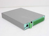 Sound Control Technologies ASP-8x8 – rear panel showing 5-pin DIN power input, DSP Link In and Out ports, and green screw-terminal analog audio connectors