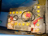 Windsor L2020D battery compartment showing heavily corroded and degraded 36V battery pack