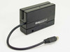 ExpoMobile Posh MR3 magnetic smart card reader decoder – front/side view showing card swipe slot and attached mini-DIN cable