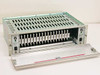 Philips BTS RF-3000A audio card chassis open with 16 BAA-3000 audio DA cards installed in slots, front access panel lowered