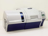 Zebra ZXP Series 8 Z82-000C0000US00 ID card printer – right-side exterior view showing white and navy housing