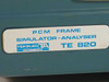 Tekelec Instruments TE820B – close-up of front nameplate label reading PCM Frame Simulator-Analyser TE 820