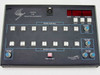 Tele-Images 84386 Console Config 2 front panel close-up showing 7 Room Control buttons, 7 Rater Control buttons, Push to Talk button, volume knobs, and XLR connector