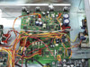 Wohler VAMP-1 interior – main green circuit board with multiple ICs, capacitors, and internal wiring harness visible