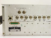 Microdyne 1100-AR rear panel left section – RF IN BNC (J2), 1ST LC and 2ND LC loop connectors (J3–J6), REF CSC CUT, PRE-D REC CUT, PRE-D CONV IN, LTD connectors, and D-sub Accessories connector (J1)